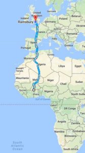 2800 mile challenge, Map and route